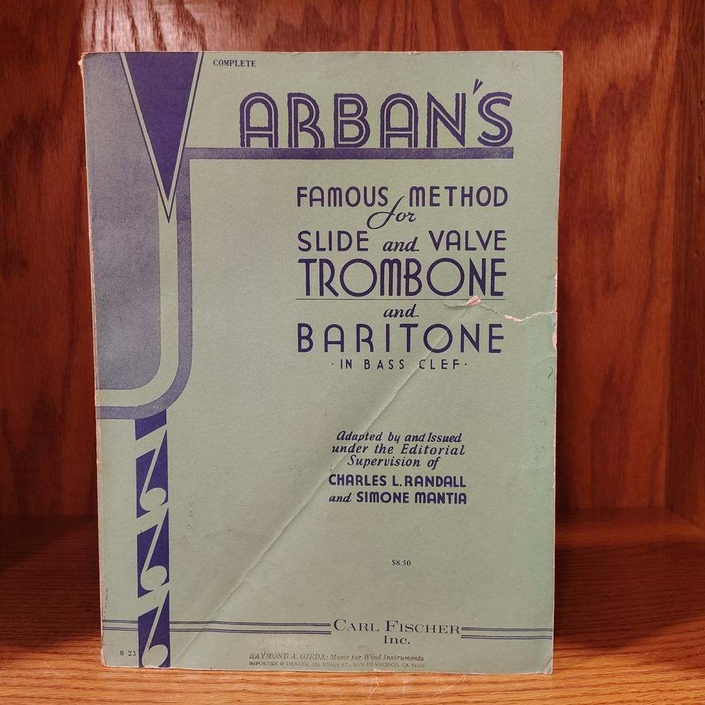 Arbans Famous Method For Slide & Valve Trombone Baritone Complete Paperback Book